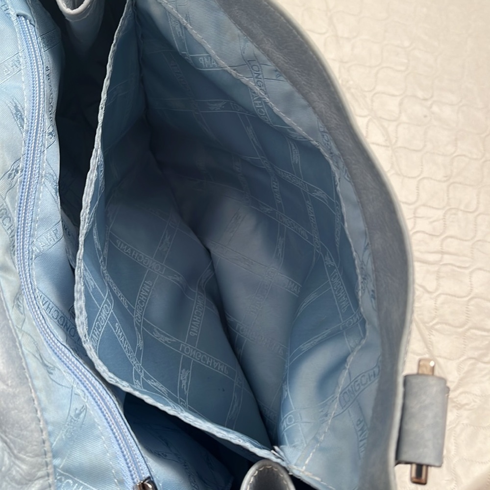 Longchamp Idole light blue leather vintage satchel bag - Picture 7 of 16